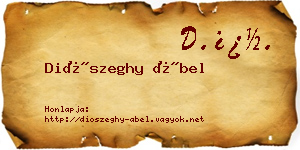 Diószeghy Ábel névjegykártya